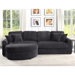 Oversized 111 Inch Wide Corduroy 3pc Sectional