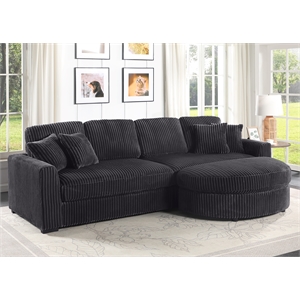 Oversized 111 Inch Wide Corduroy 3pc Sectional