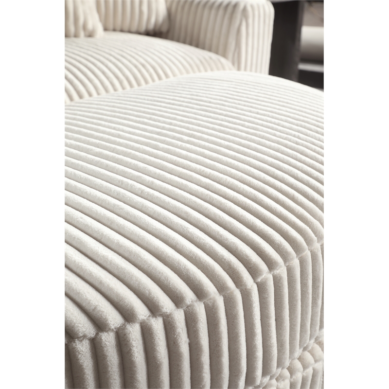 Oversized 111 Inch Wide Corduroy 3pc Sectional