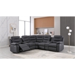 Modern Reclining Sectional Sofa with Cup Holders and Storage