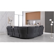 Modern Reclining Sectional Sofa with Cup Holders and Storage