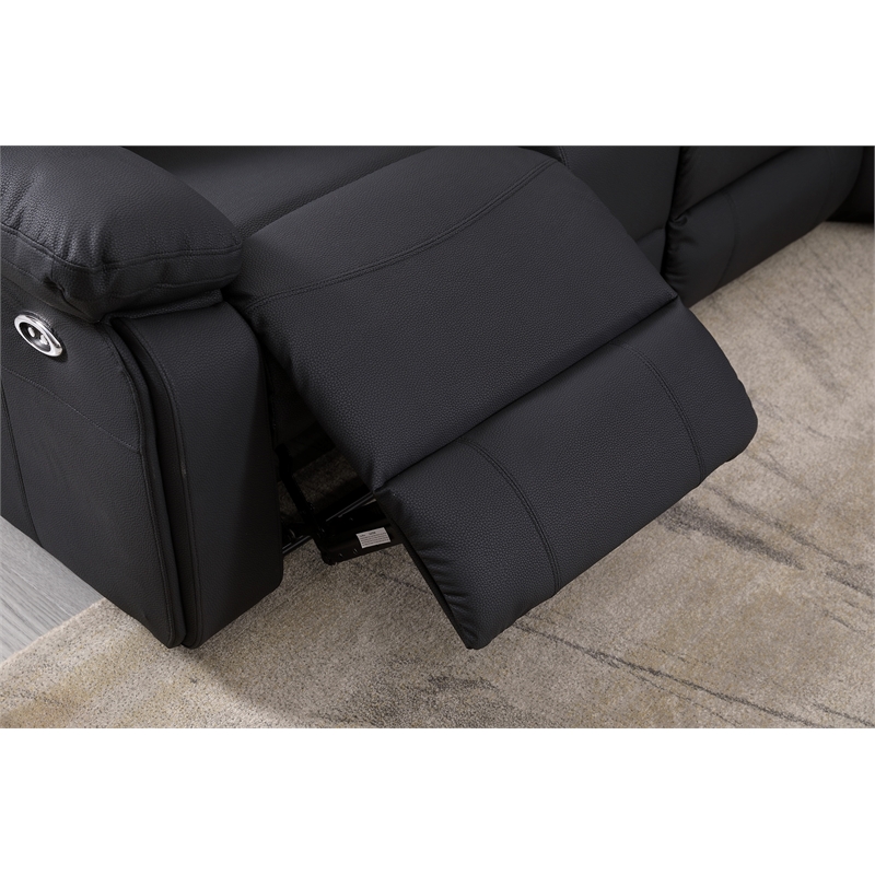 Modern Reclining Sectional Sofa with Cup Holders and Storage