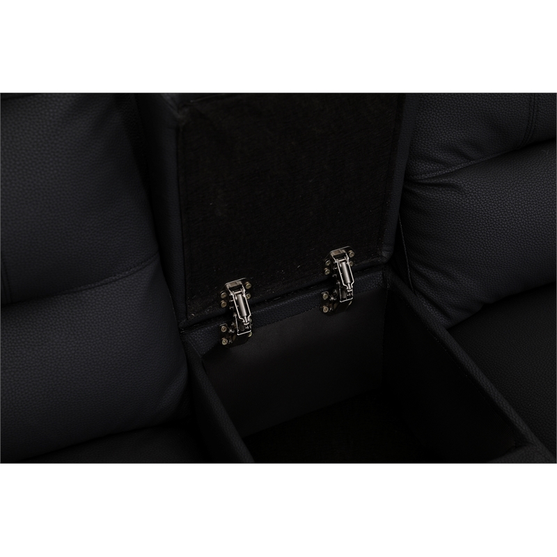 Modern Reclining Sectional Sofa with Cup Holders and Storage