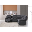 Modern Reclining Sectional Sofa with Cup Holders and Storage
