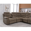 Modern Reclining Sectional Sofa with Cup Holders and Storage