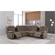 Modern Reclining Sectional Sofa with Cup Holders and Storage