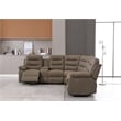 Modern Reclining Sectional Sofa with Cup Holders and Storage