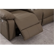 Modern Reclining Sectional Sofa with Cup Holders and Storage