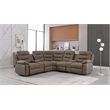 Modern Reclining Sectional Sofa with Cup Holders and Storage
