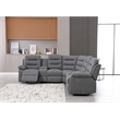 Modern Reclining Sectional Sofa with Cup Holders and Storage
