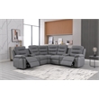 Modern Reclining Sectional Sofa with Cup Holders and Storage