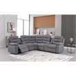 Modern Reclining Sectional Sofa with Cup Holders and Storage