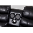Faux Leather Manual Reclining Loveseat with LED and Console With SubWoofer