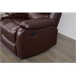 Faux Leather Manual Reclining Loveseat with LED and Console With SubWoofer