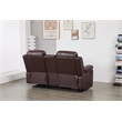 Faux Leather Manual Reclining Loveseat with LED and Console With SubWoofer