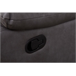 Faux Leather Manual Reclining Loveseat with LED and Console With SubWoofer