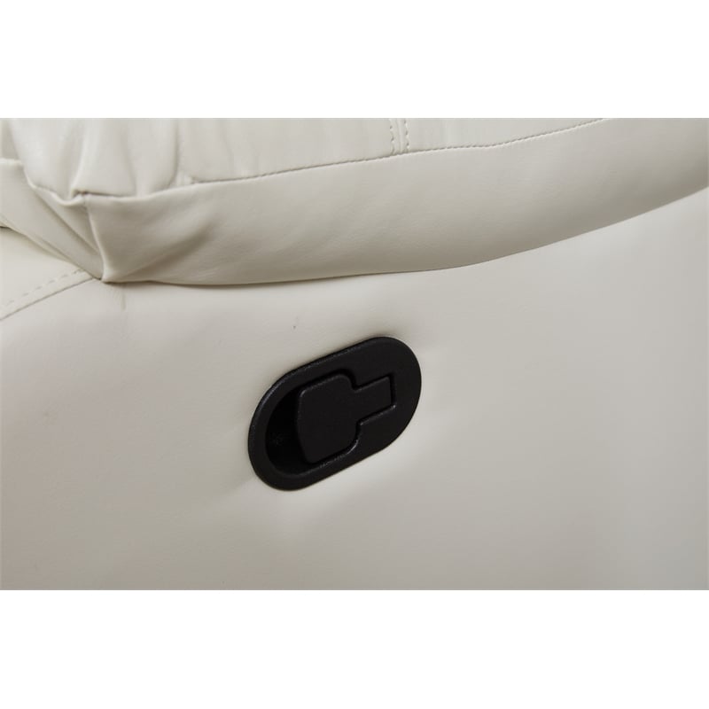 Faux Leather Manual Reclining Loveseat with LED and Console With SubWoofer