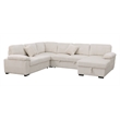 4 Piece Oversized Corduroy Sleeper Sectional Sofa With Storage Chaise