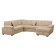 4 Piece Oversized Corduroy Sleeper Sectional Sofa With Storage Chaise