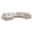Luxury L-Shaped Modular Sectional Sofa with Ottoman