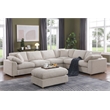 Luxury L-Shaped Modular Sectional Sofa with Ottoman