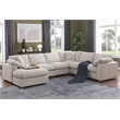 Luxury L-Shaped Modular Sectional Sofa with Ottoman