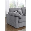 U Shape Chenille Sectional Sofa Cloud Couch With Removable Ottomans Light Gray