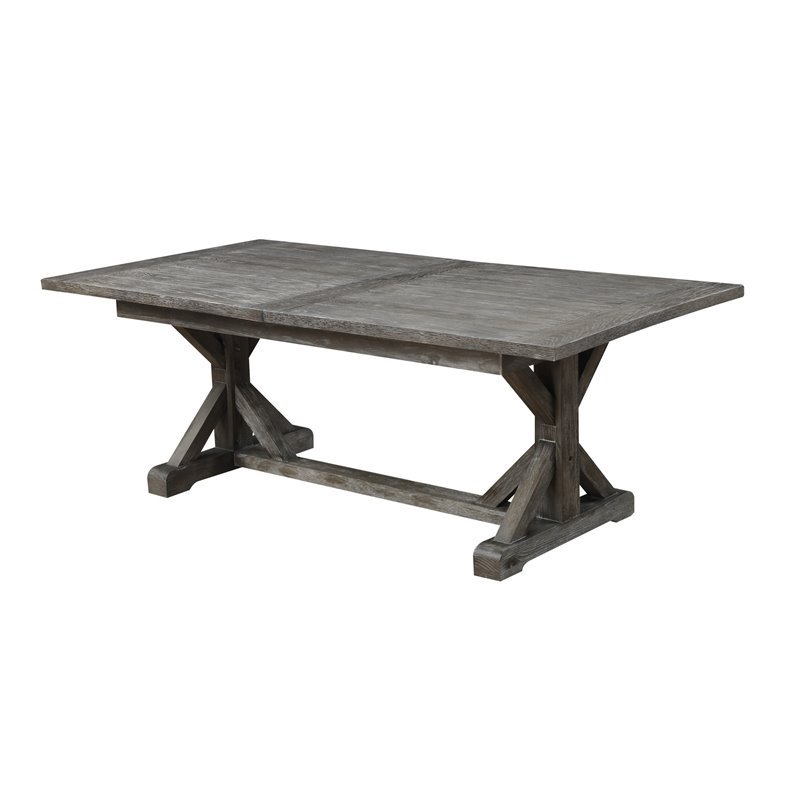 Paladin Rustic Gray 84 Dining Table With Self Storing Butterfly Leaf D350 10 K