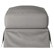 Sunset Trading Americana Box Cushion Fabric Slipcovered Ottoman in Gray