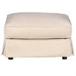 Sunset Trading Horizon Wood/Fabric Slipcovered Ottoman in Tan