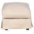 Sunset Trading Horizon Wood/Fabric Slipcovered Ottoman in Tan