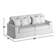 Sunset Trading Americana Box Cushion Fabric Slipcovered Sofa in Gray