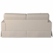 Sunset Trading Americana Box Cushion Fabric Slipcovered Sofa in Linen Gray