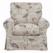 Sunset Trading Horizon Fabric Slipcovered Swivel Rocking Chair in Cream