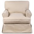 Sunset Trading Horizon Fabric Slipcovered T-Cushion Chair in Tan