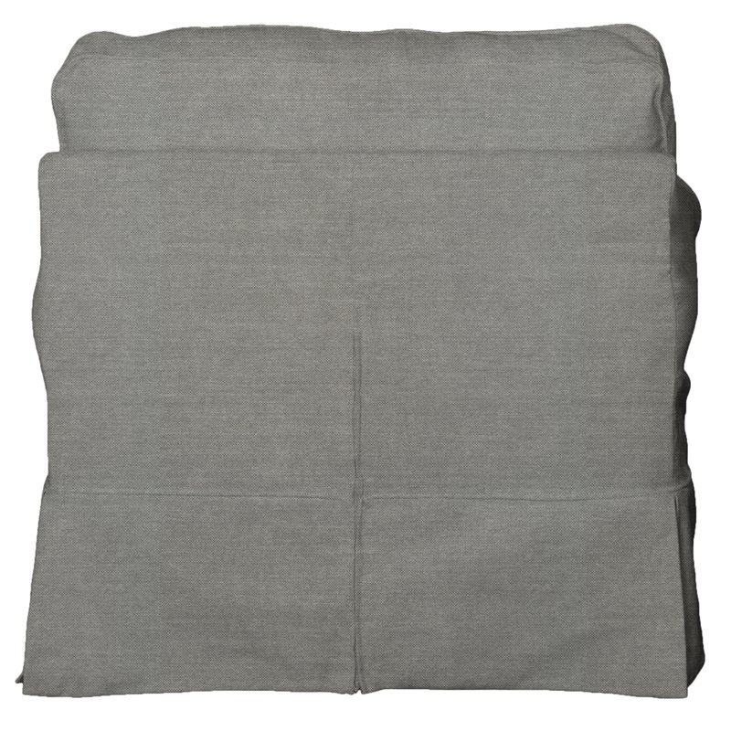 Sunset Trading Horizon Fabric Slipcovered T-Cushion Chair in Gray