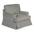 Sunset Trading Horizon Fabric Slipcovered T-Cushion Chair in Gray
