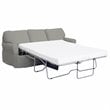 Sunset Trading Horizon Fabric Slipcovered Reversible Chaise Sleeper Sofa in Gray