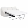 Sunset Trading Horizon Cotton Slipcover Reversible Chaise Sleeper Sofa in White