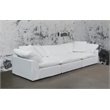 Sunset Trading Puff 3-Piece Fabric Slipcover Sectional Sofa in White