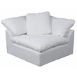 Sunset Trading Puff 4-Piece Fabric Slipcover Sectional Sofa in White