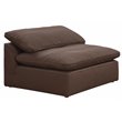 Sunset Trading Puff 5-Piece Fabric Slipcover Sectional Sofa in Brown
