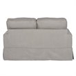 Sunset Trading Americana Box Cushion Fabric Slipcovered Loveseat in Gray