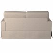 Sunset Trading Americana Box Cushion Fabric Slipcovered Loveseat in Linen Beige