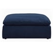 Sunset Trading Puff Fabric Slipcovered Sectional Modular Ottoman in Navy