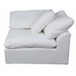 Sunset Trading Puff 3-Piece L-Shape Fabric Slipcover Sectional in White