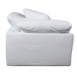 Sunset Trading Puff 3-Piece L-Shape Fabric Slipcover Sectional in White