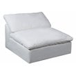 Sunset Trading Puff 4-Piece L-Shape Fabric Slipcover Sectional in White