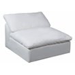 Sunset Trading Puff 5-Piece L-Shape Fabric Slipcover Sectional in White