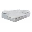 Sunset Trading Puff 6-Piece Fabric Slipcover Sectional Sofa in White